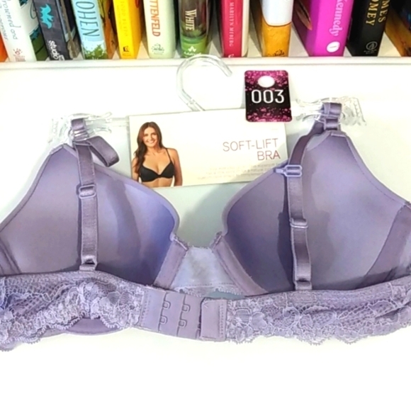SO DAYBREAK LIFT SUPPORT BRA LAVENDER SATIN AND LACE SIZE 34A NWT - Picture 3 of 4